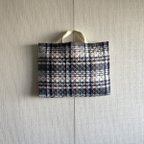 作品【lesson bag】マドラスチェックのキルティング生地で作ったレッスンバッグ