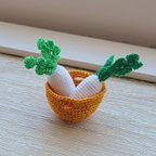 作品［ミニチュアあみぐるみ］本日の野菜【大根】