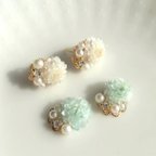 作品花園ピアス♡【ホワイト】