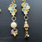 作品【ピアスorイヤリング選択可能】HoneyイヤーアクセPurple