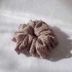 作品Striped scrunchie (brown)