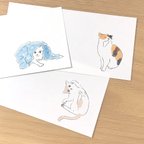 作品【送料無料】猫の一筆箋／6柄30枚入り