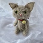 作品pi's bear オリジナル　ハンドメイド　ネコ　ねこのぬいぐるみ　テディベア　初売り　