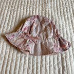 作品リバティ　アデラジャ　限定色　ピンク系　ハンドメイド　子供　帽子