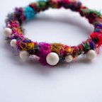 作品【MOCO】Yarn＆＆Beads Bracelet