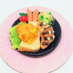 作品ミニチュア　朝食ワンプレート