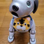 作品aibo(ERS-1000)用 スタイ （トラ柄）、尻尾リボン　セット