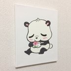 作品イラストパネル  キャンバスプリント   はむはむパンダちゃん