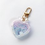 作品[4月26日販売]Clouds heart shaker keychain(purple×blue)