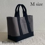 作品【帆布トートバッグ】M size・ランチバッグ・サブバッグ・通勤バッグ・マザーズバッグ・ハンドバッグ・8号帆布