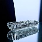 作品輝くオールドバカラ ダイヤモンドカットのアクセサリートレイ【19世紀後半】長皿
