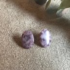 作品vintage stone pierce"purple"（ビンテージピアス 紫）