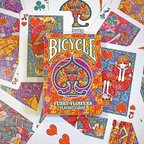 作品Bicycle Funky Flowers Playing Cards (カスタムバイスクル オリジナル トランプ )