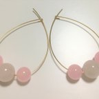 作品ローズクオーツピアス