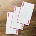 作品紙刺繍トランプのメッセージカード【3枚セット】