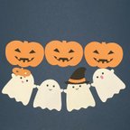 作品ハロウィンガーランド　おばけとかぼちゃ　壁面飾り　ハロウィン