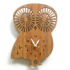作品Decoylabの掛け時計 OWL（数字あり）
