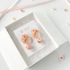 作品【母の日に花束を💐】ピンクブーケの2Wayピアス