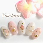 作品【再販】春ネイル♡ストーン♡ワイヤーネイル #36 ベリーショート他各種サイズ変更可