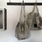 作品リネンパッチの2wayショルダーbag【若草】