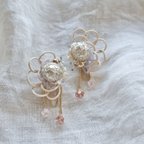 作品rattan fluer pierce&earring ラタンフルールピアス&イヤリング　ラベンダー