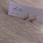 作品"chula" gold delicate drop pierce