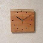 作品縁起の良い木【いちい（一位）】木製時計5（掛け時計）