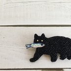 作品おさかなくわえた黒猫