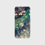 作品スマホケース clear smartphone case -midnight flower.-