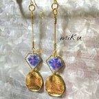 作品【送料無料】【16kgp】～Swaying diamond～ピアス