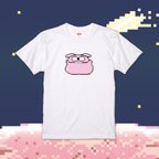 作品【受注制作】うさぎのぶ　ドット絵　Ｔシャツ　ホワイト