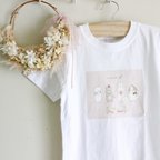 作品【70〜90cm mimimals × strawberry】 シンプルWhiteTシャツ babyサイズ