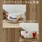 作品★オリジナル♡オーダーメイド★犬用の食器★ラッピング•送料無料￥3000