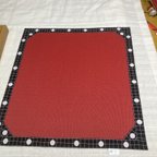 作品高級品:白石柄のヘリの囲碁盤用マット畳: 赤メセキ畳の豪華囲-7