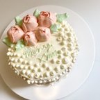 作品薔薇のバタークリームケーキ5号サイズ