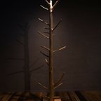 作品コートハンガー　MORITO 北欧　ナチュラルデザイン　本物のヒノキの枝を使用　アパレル　店舗什器　キャスター付き　リビング　玄関