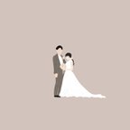 作品ウェディングイラスト/SNSアイコンetc...結婚式diyや結婚式の思い出に是非🩰