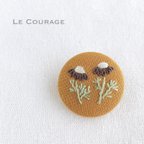 作品【mini】小さなお花の刺繍ブローチ②