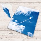 作品【紙飛行機】手帳型iPadケース【バックカバー：ハードタイプ】（片面印刷/カメラ穴あり/はめ込みタイプ）