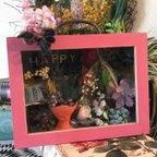 作品バック型ドールハウス【HAPPYお花屋さん（ピンク）】