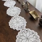 作品アンティーク doily お花のモチーフ 5連