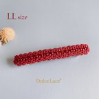 作品* spiraea Lace * 手編みタティングレース RedLace×Red LLサイズ