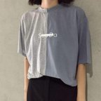 作品SaaDa リメイクTシャツ グレー ブルー