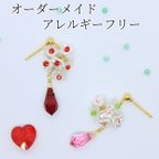 作品えらべる＊金属アレルギー対応＊フラワーピアス/イヤリング＊ゴールド