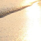 作品○写真ポストカード 朝陽うつる波と砂浜 3枚セット○