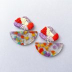 作品palette×purple刺繍ピアス