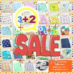 作品増量SALE！【3+2】30種類から3枚選べる！≪ハーフハンカチ≫組み合わせ自由 