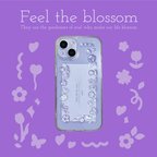 作品FEEL THE BLOSSOM purple 透け・もち・ちゅるん スマホケース