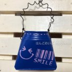 作品バッグ型リメ缶（SMILE）ブルー HR-63