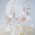 作品桜のゆらゆら耳飾り　ソメイヨシノ［ピアス・イヤリング］